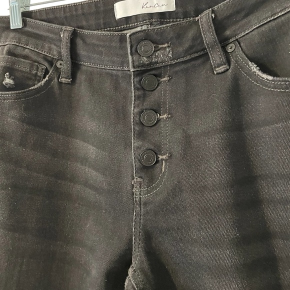 KANCAN Mid Rise Button Fly Flare Dark Gray Jeans Women’s Size 11/29 - Picture 7 of 12
